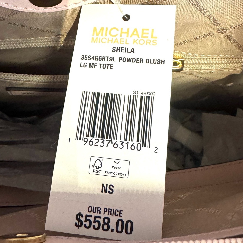 Michael Kors Sheila Large Tote Bag Powder Blush - Picture 4 of 4